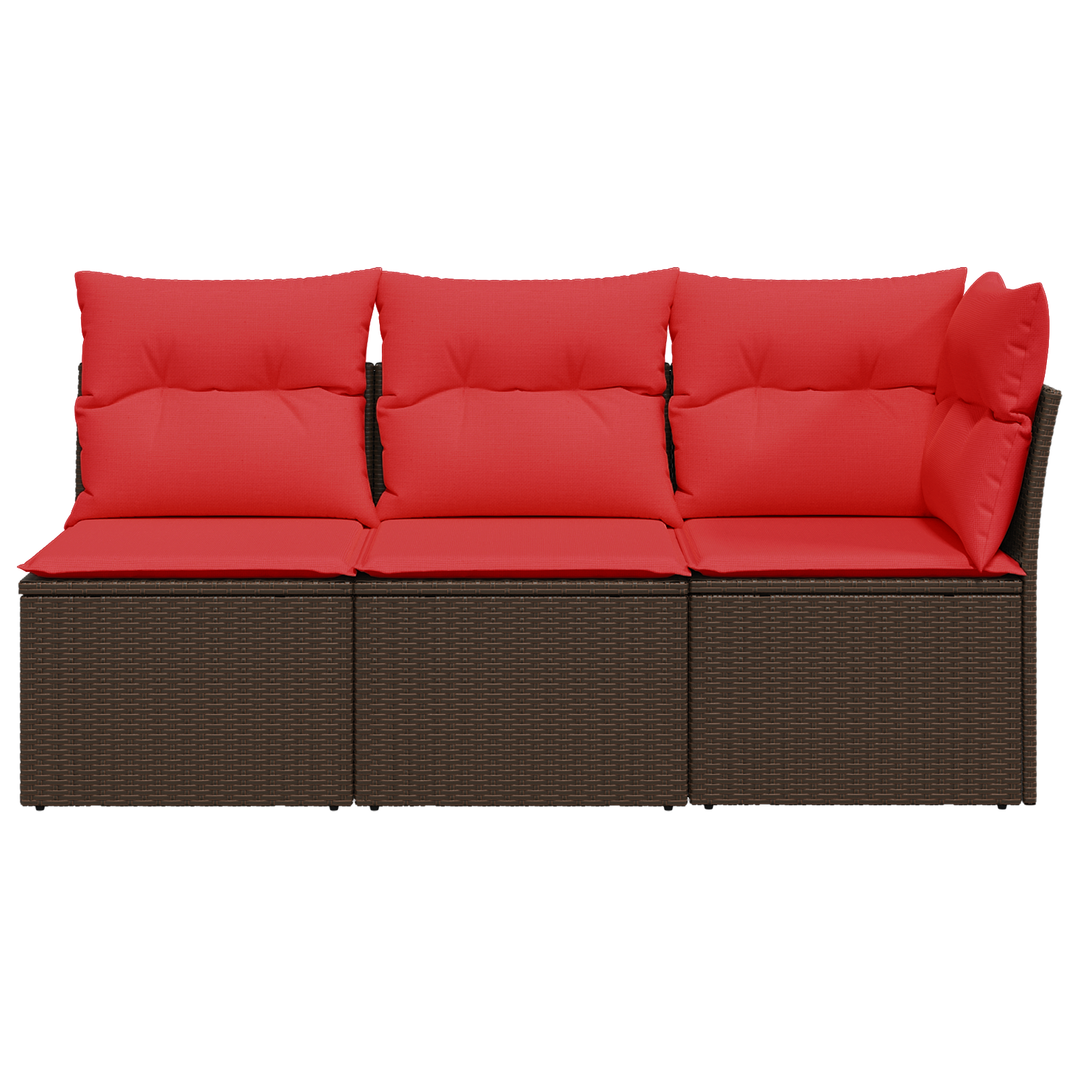 | Havemøbelsofa | med pude Brun 172 x 62 x 69 cm Poly rattan