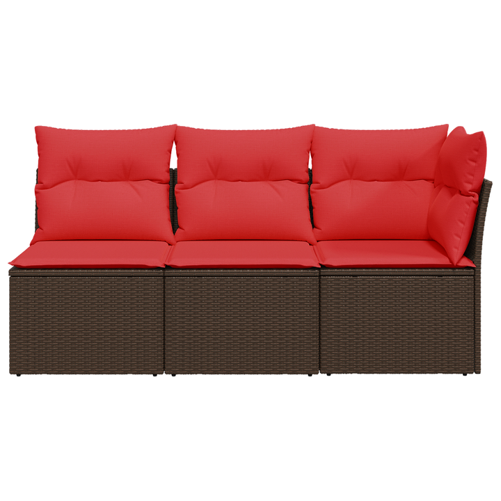 | Havemøbelsofa | med pude Brun 172 x 62 x 69 cm Poly rattan