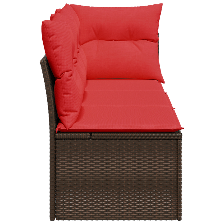 | Havemøbelsofa | med pude Brun 172 x 62 x 69 cm Poly rattan