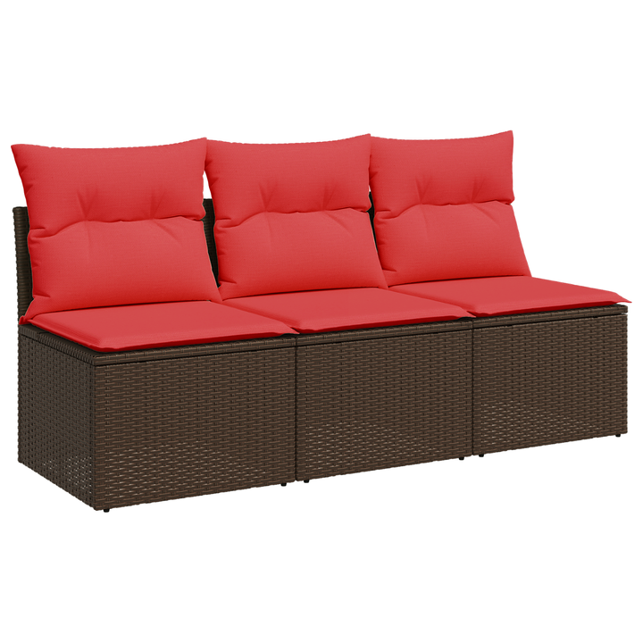 | Havemøbelsofa | med pude Brun 165 x 62 x 69 cm Poly rattan