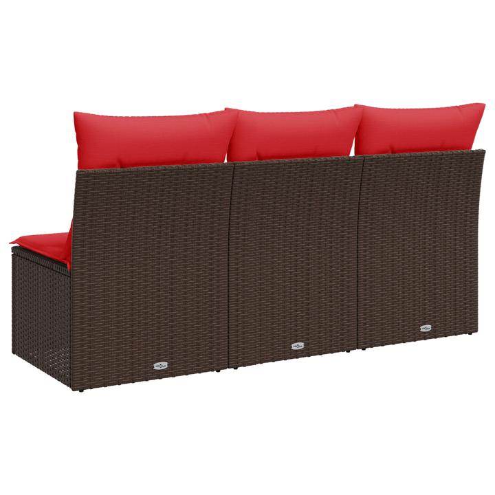 | Havemøbelsofa | med pude Brun 165 x 62 x 69 cm Poly rattan
