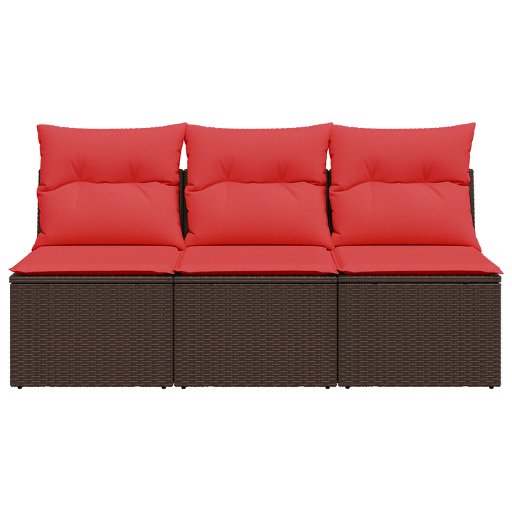 | Havemøbelsofa | med pude Brun 165 x 62 x 69 cm Poly rattan
