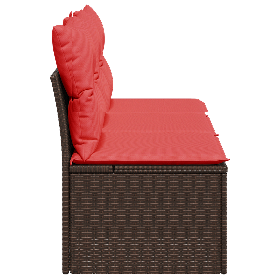| Havemøbelsofa | med pude Brun 165 x 62 x 69 cm Poly rattan