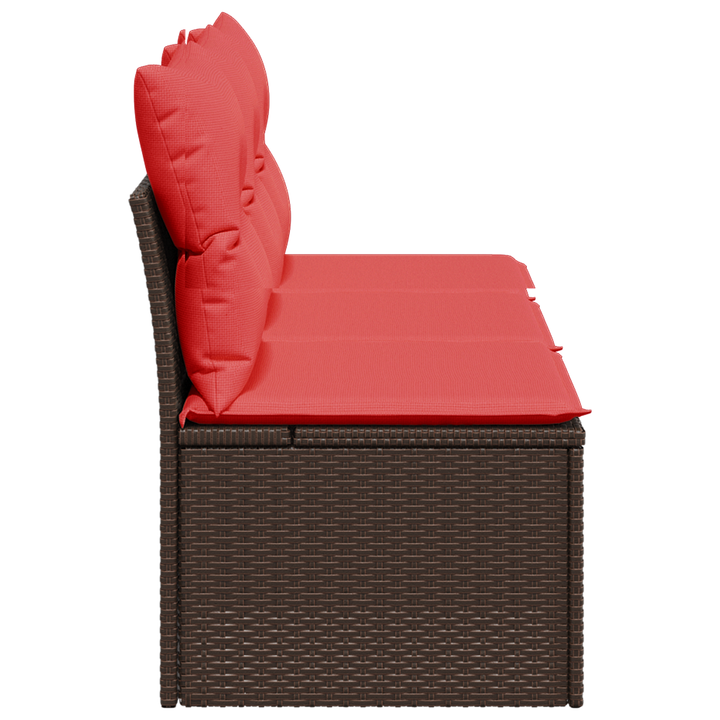 | Havemøbelsofa | med pude Brun 165 x 62 x 69 cm Poly rattan