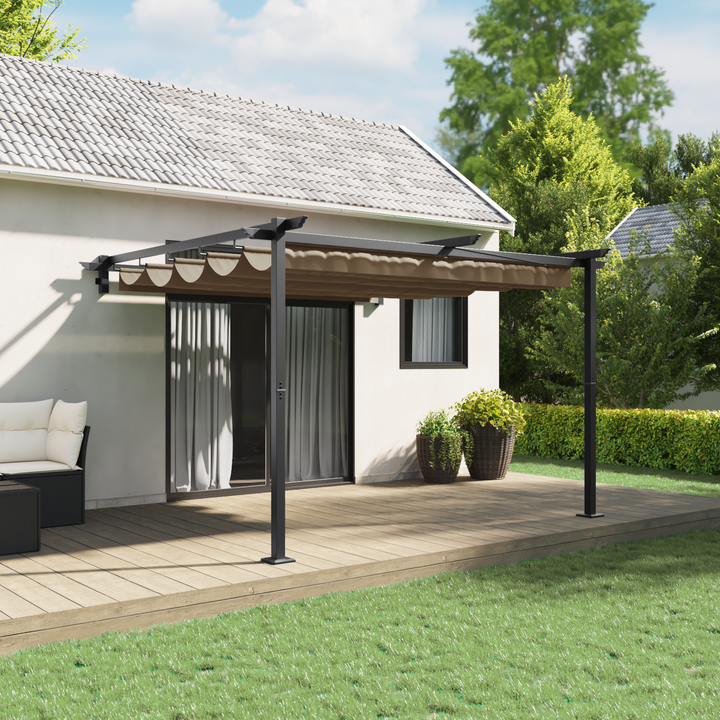 Pavillon 300 x 300 x 200 cm Gråbrun Polyester