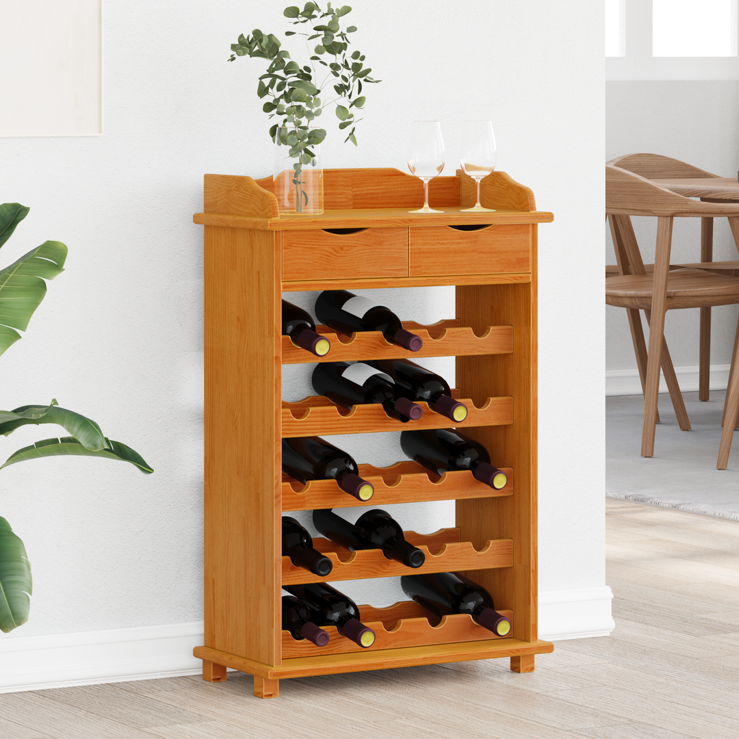 Vinfad Brun 58 x 28 x 90 cm Massiv fyrretræ