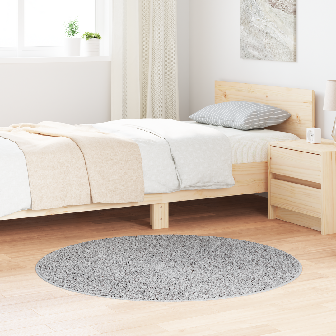 Anti-slip Shaggy tæppe Grå 120 x 120 cm PP