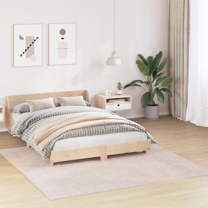 Anti-slip Shaggy tæppe Creme 200 x 200 cm PP