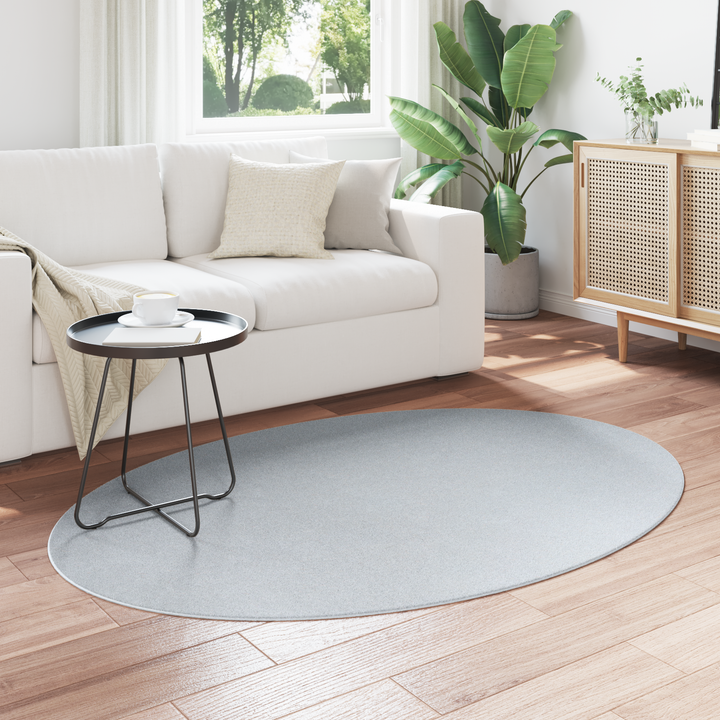 Områdetæpper Oval HUARTE Grå 120 x 170 cm 100% polyester