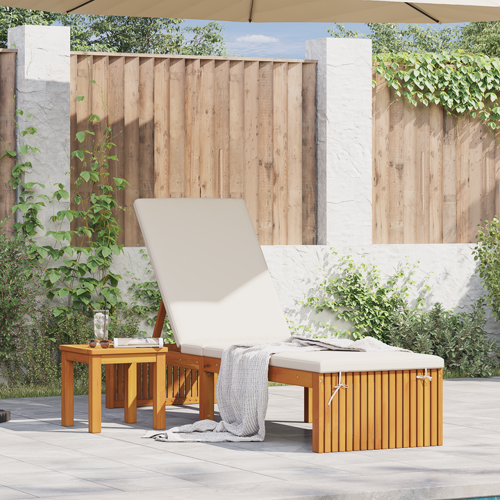 Solstol Olie Naturlig 200 x 55 x 94 cm Massivt akacietræ