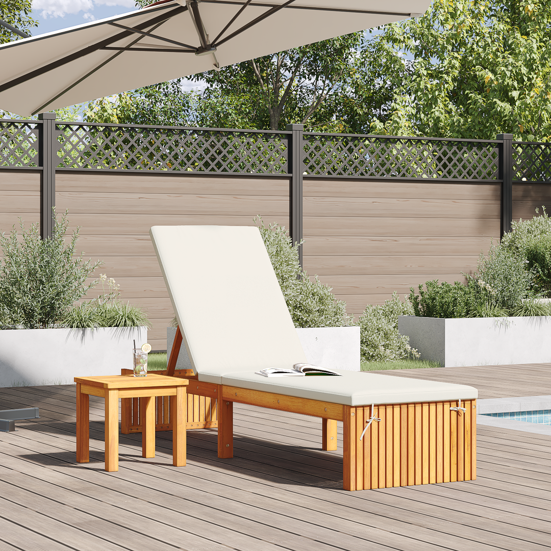 Solstol Olie Naturlig 200 x 55 x 94 cm Massivt akacietræ
