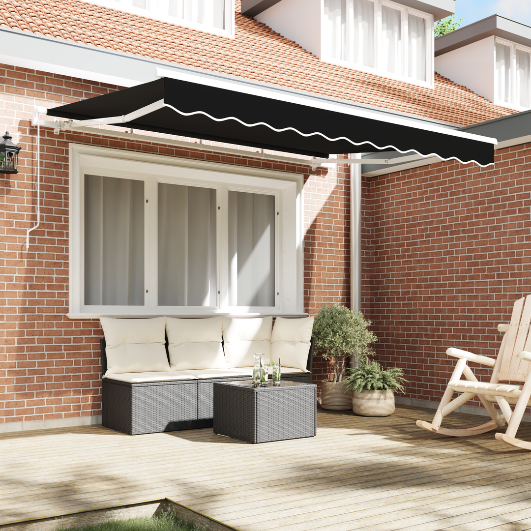 Reservedug til markise Sort 3,5 x 2,5 m Polyester
