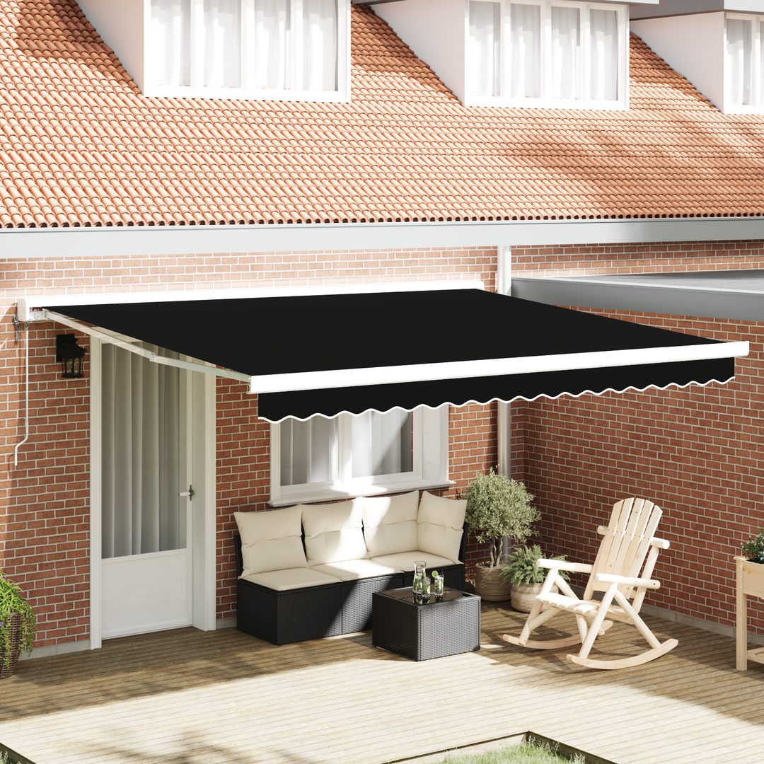 Reservedug til markise Sort 4 × 3 m Polyester