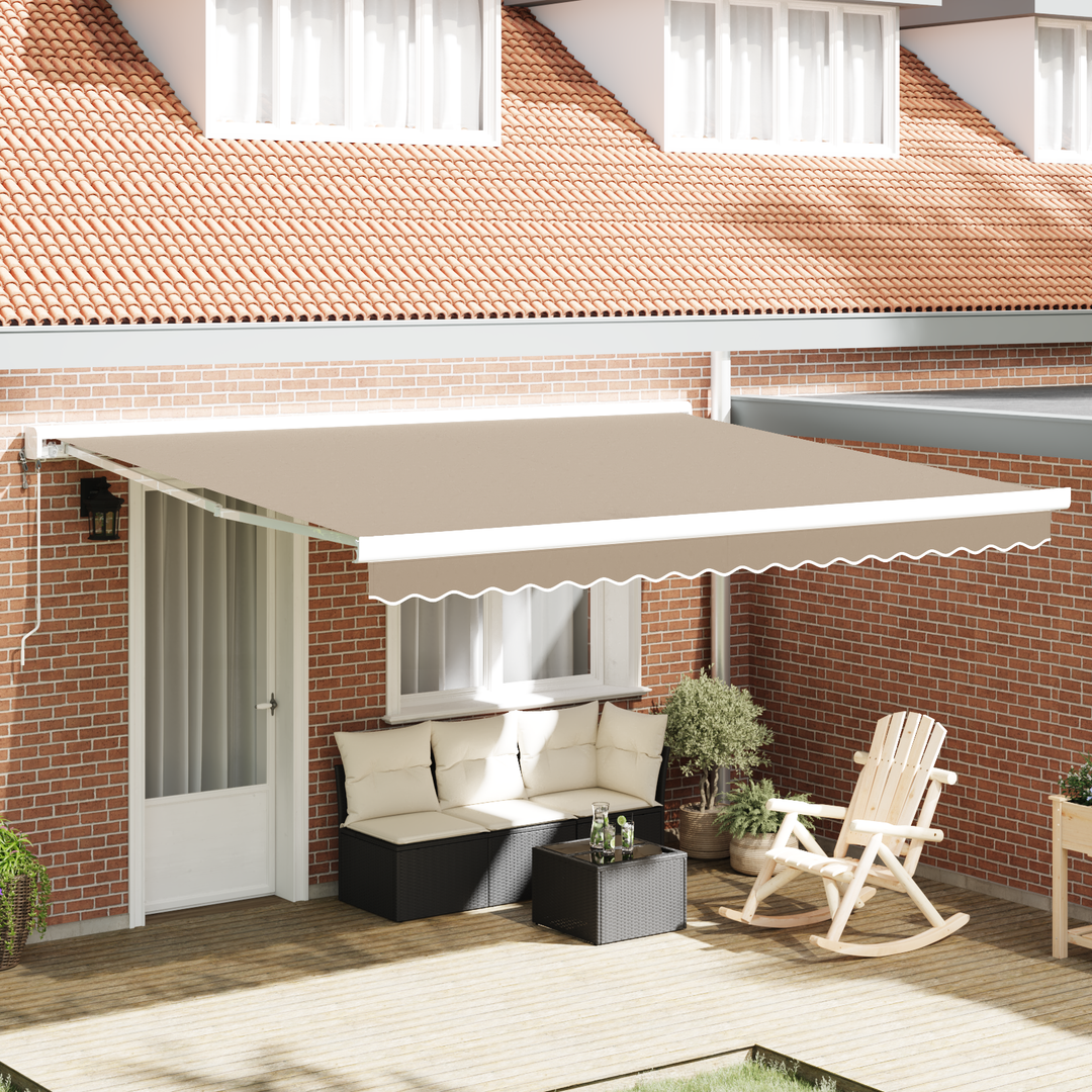 Reservedug til markise Beige 4 × 3,5 m Polyester