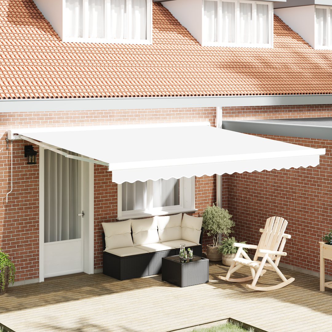 Reservedug til markise Hvid 4 × 3 m Polyester