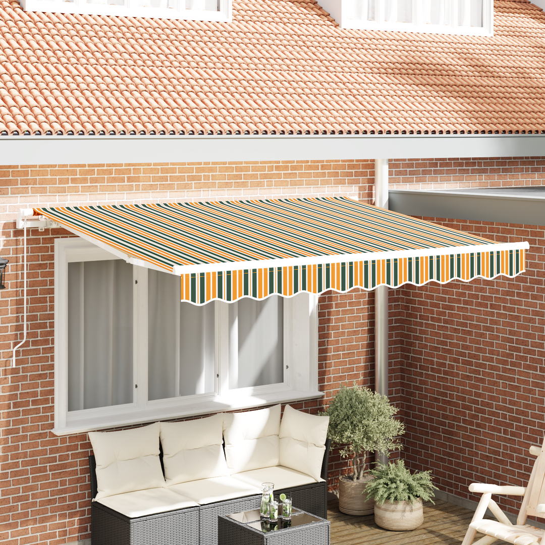 Reservedug til markise Grøn og gul 3,5 x 2,5 m Polyester