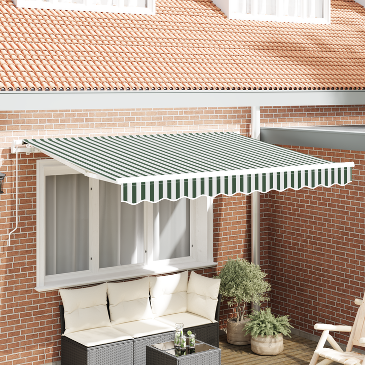 Reservedug til markise Grøn og Hvid 2,5 x 2 m Polyester