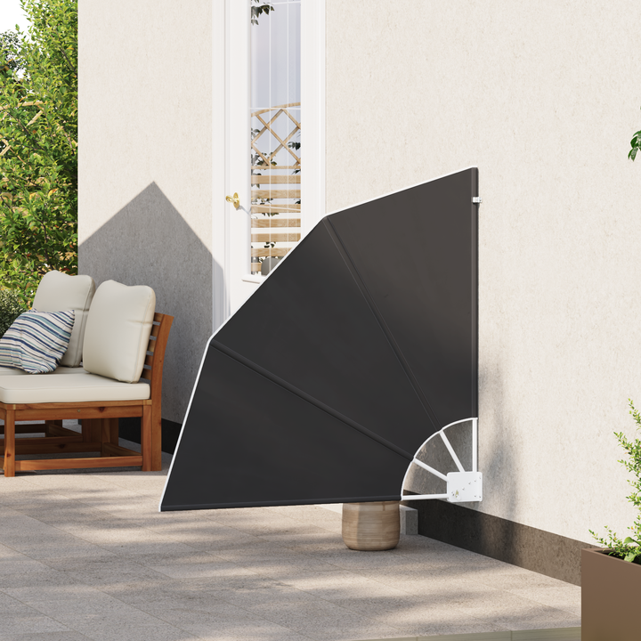 Balkon Afskærmning 115 x 115 cm Polyester Antracit