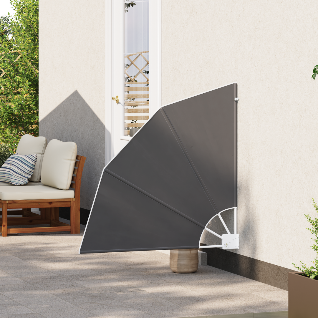 Balkon Afskærmning 115 x 115 cm Polyester Sort