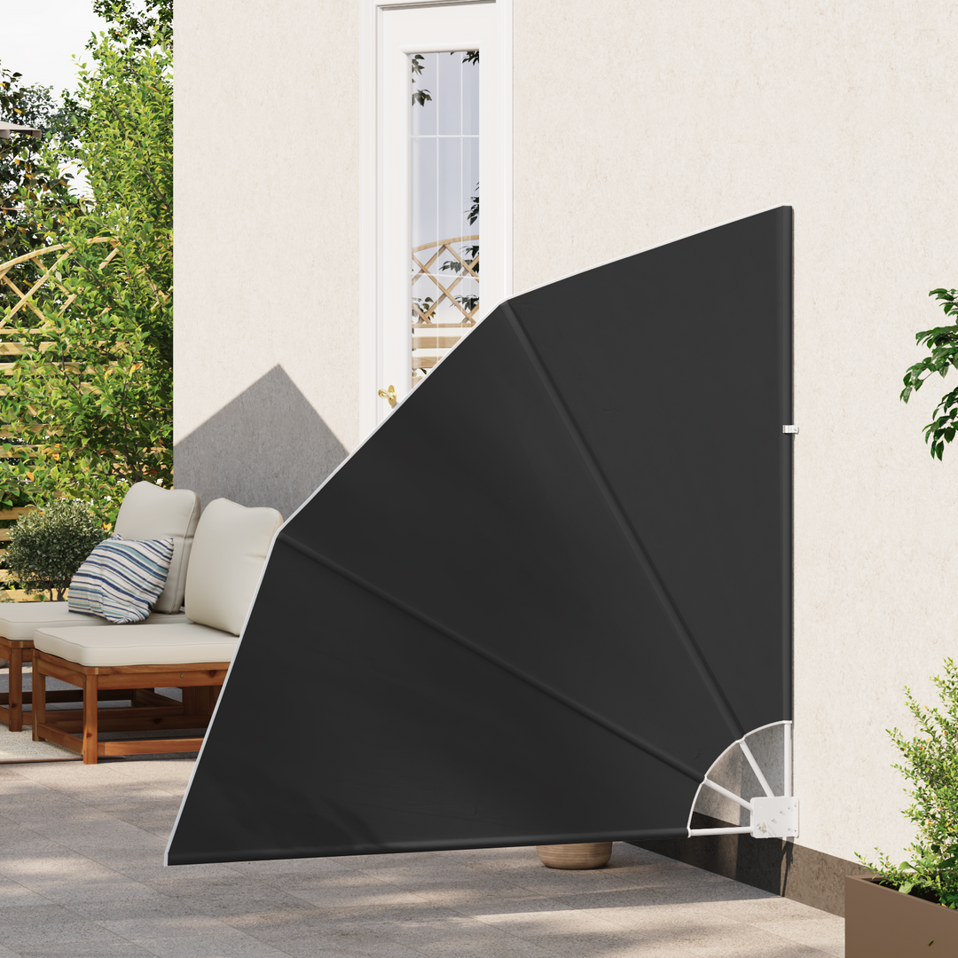 Balkon Afskærmning 140 x 140 cm Polyester Antracit