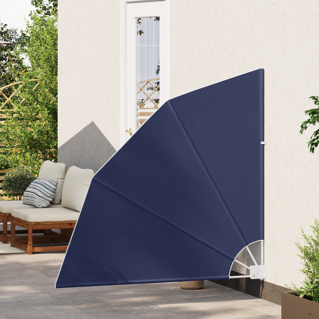 Balkon Afskærmning 140 x 140 cm Polyester Mørkeblå