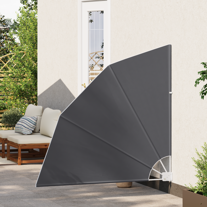 Balkon Afskærmning 140 x 140 cm Polyester Sort