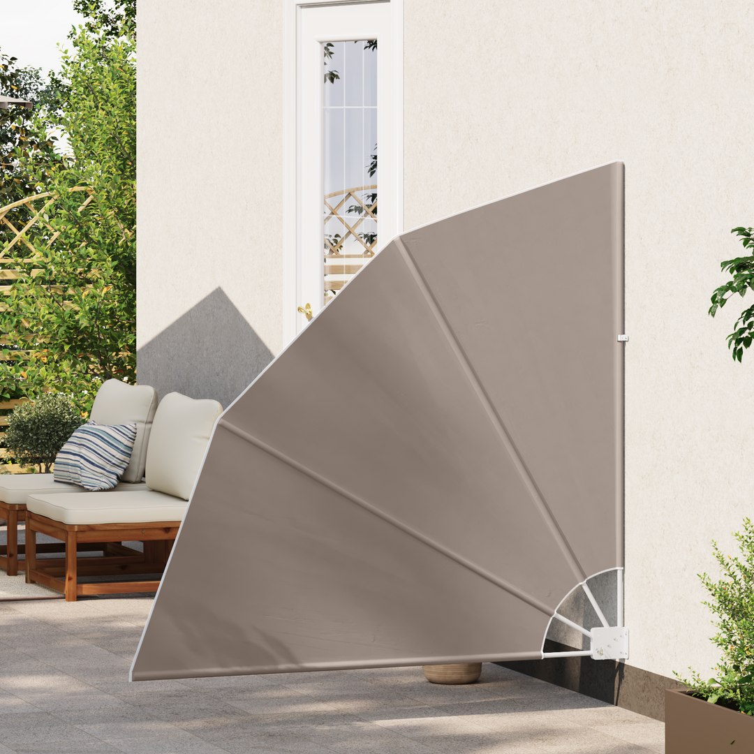 Balkon Afskærmning 140 x 140 cm Polyester Gråbrun