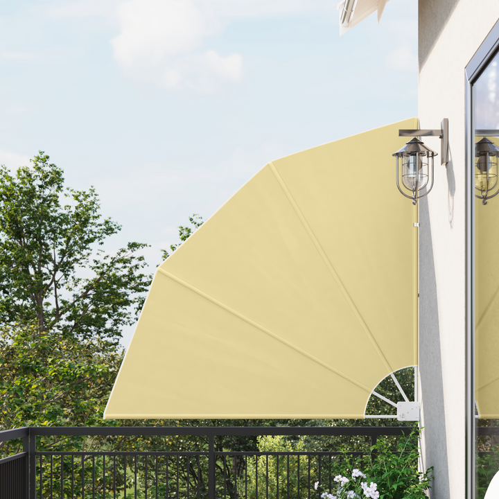 Balkon Afskærmning 140 x 140 cm Polyester Sandfarvet