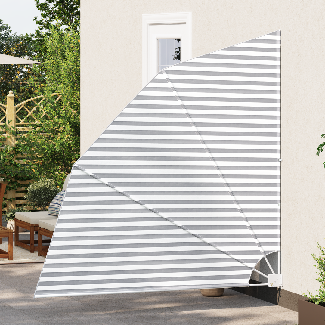 Balkon Afskærmning 210 x 210 cm Polyester Anthracit og hvid