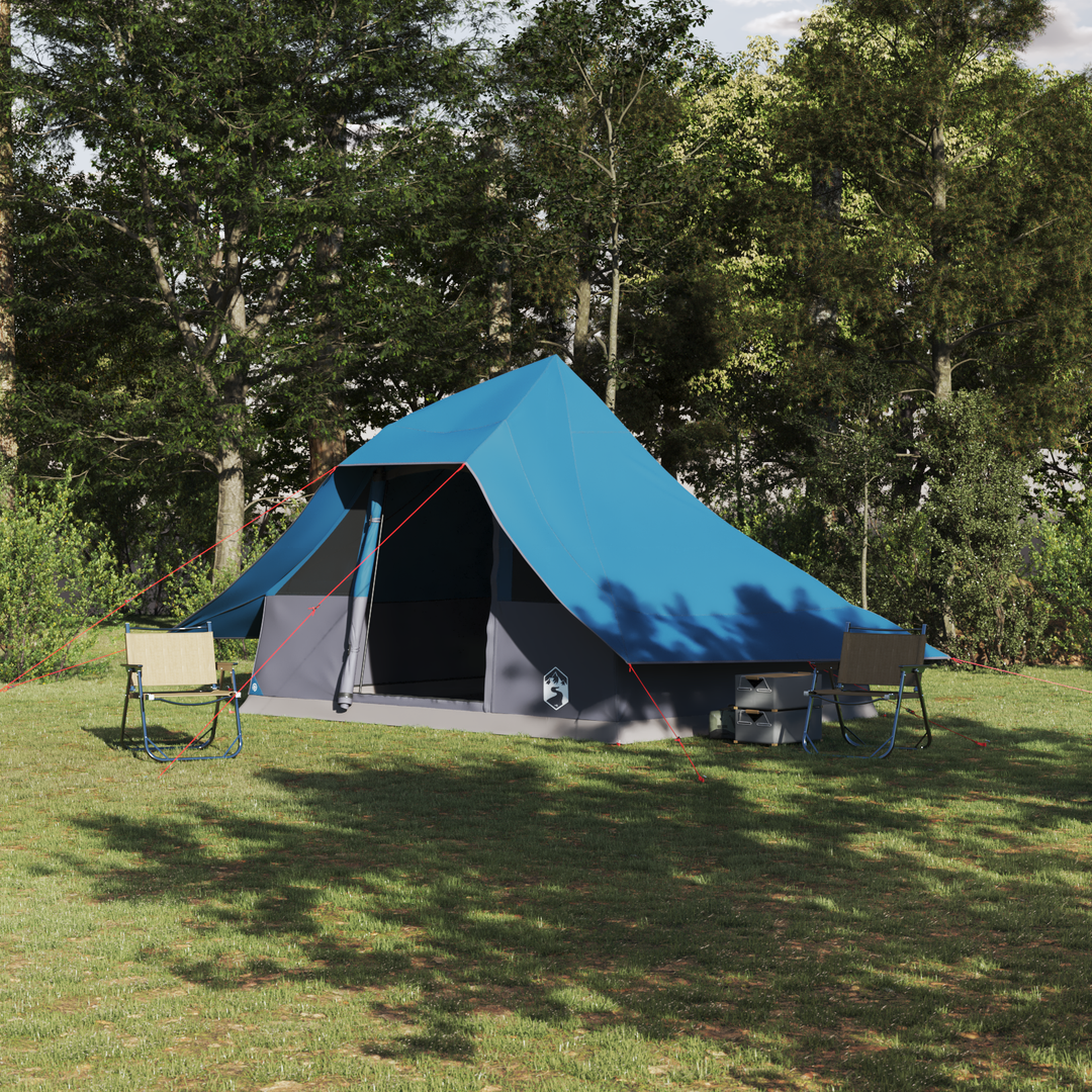 Tipi telt med tag med opbevaring Blå 364 x 281 x 257 cm taft