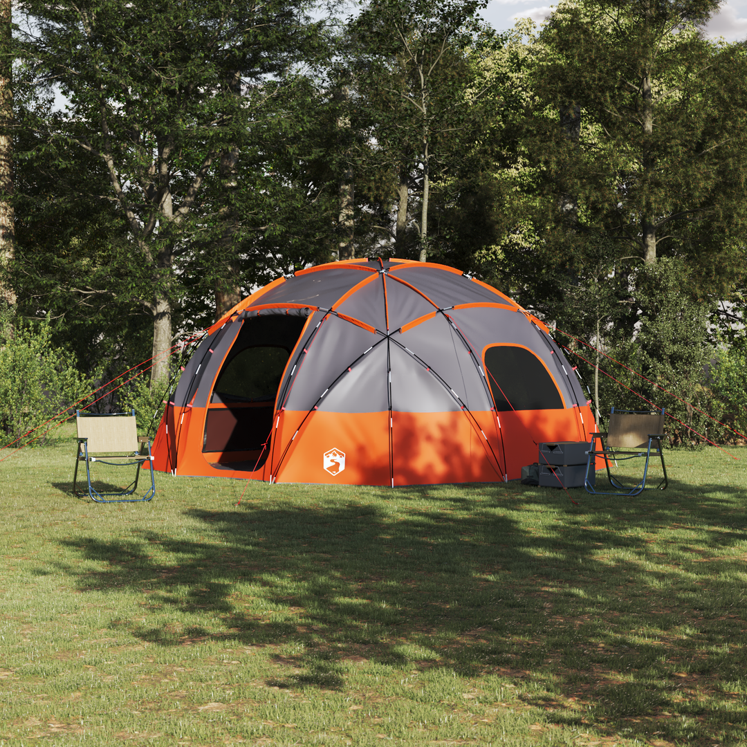 Dome Telt med tag Grå og orange 475 x 475 x 235 cm taft