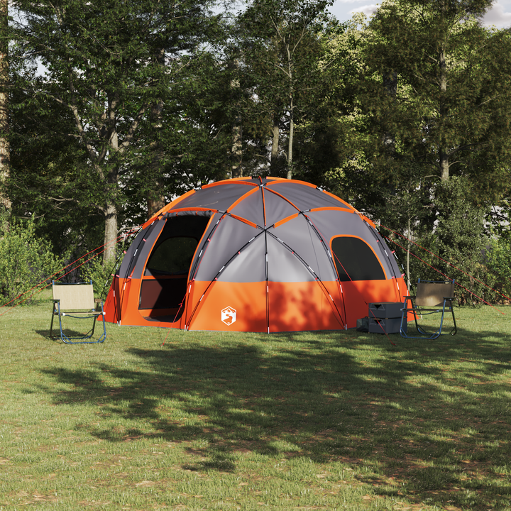 Dome Telt med tag Grå og orange 475 x 475 x 235 cm taft