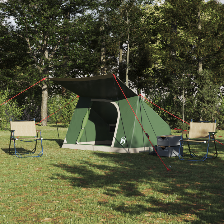 Camping telt med tag Grøn 282 x 225 x 154 cm taft