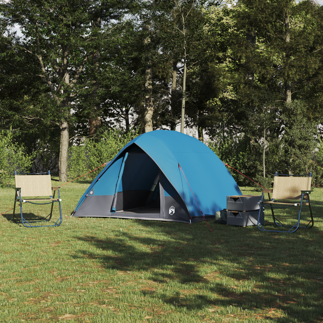 Camping telt med tag med opbevaring Blå 275 x 230 x 140 cm taft