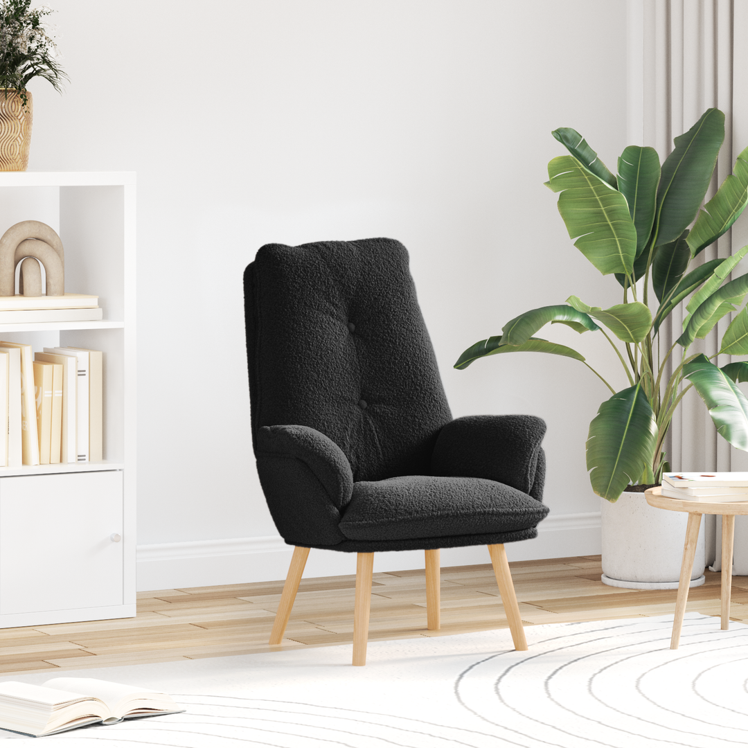 lænestol Sort 69 x 74 x 93 cm Sherpa-stof
