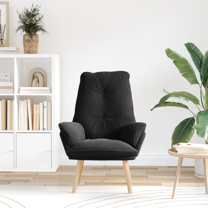 lænestol Sort 69 x 74 x 93 cm Sherpa-stof