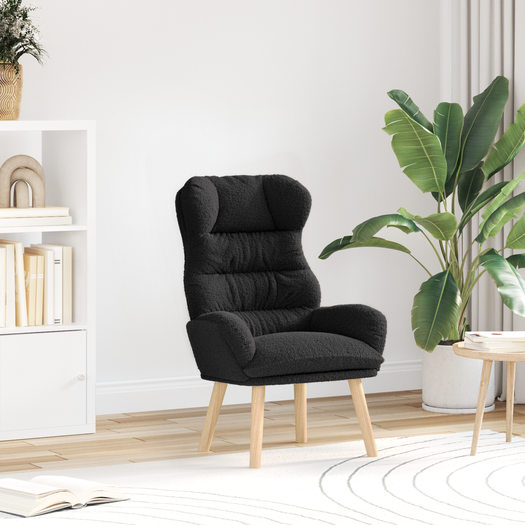 lænestol Sort 69 x 74 x 93 cm Sherpa-stof