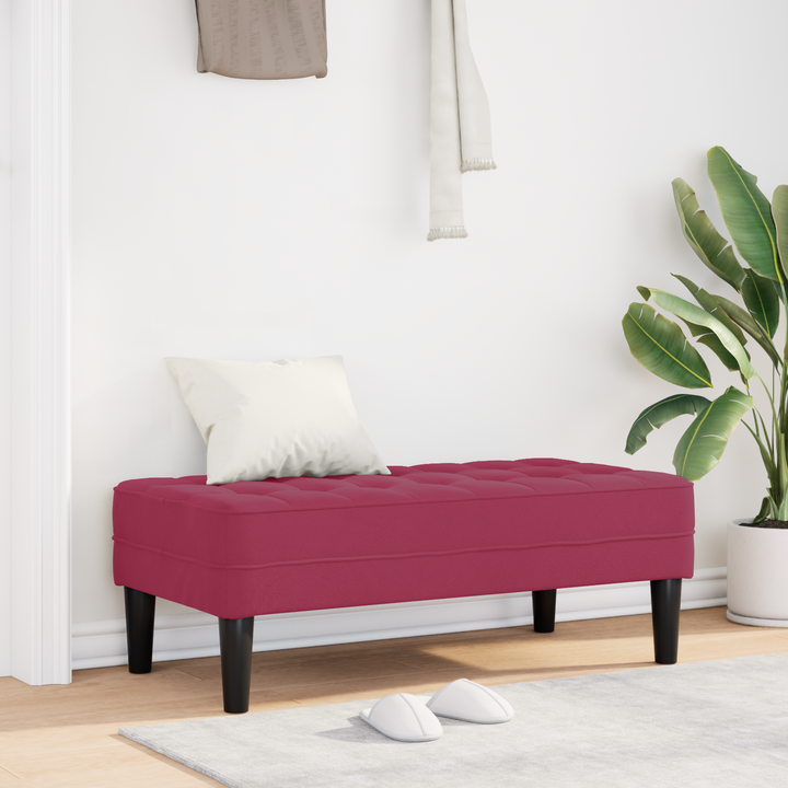 bænk med pude Vinrød 113 x 57 x 39 cm Fløjl