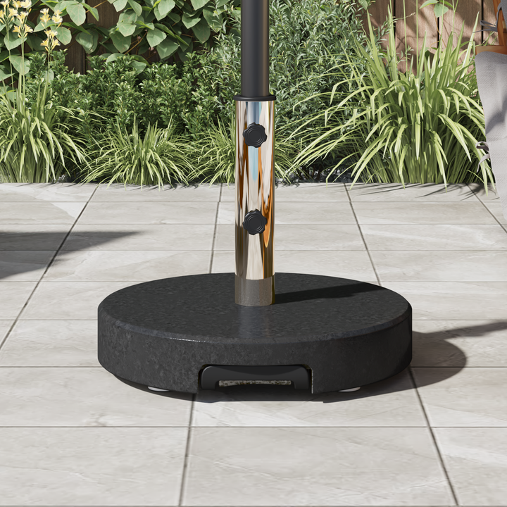 Parasolfod Sort Ø 45 x 37,5 cm Granit