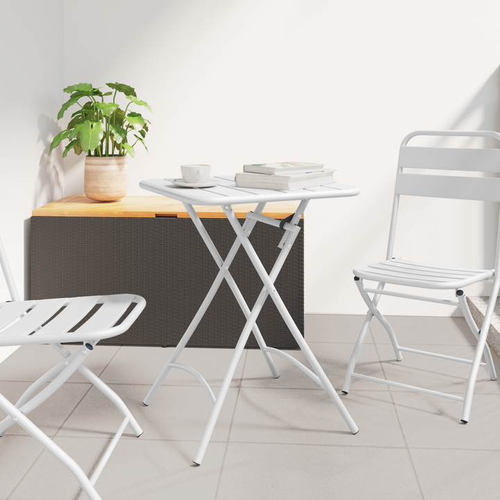 Bistrobord Hvid 55 x 55 x 72,5 cm Pulverlakeret stål