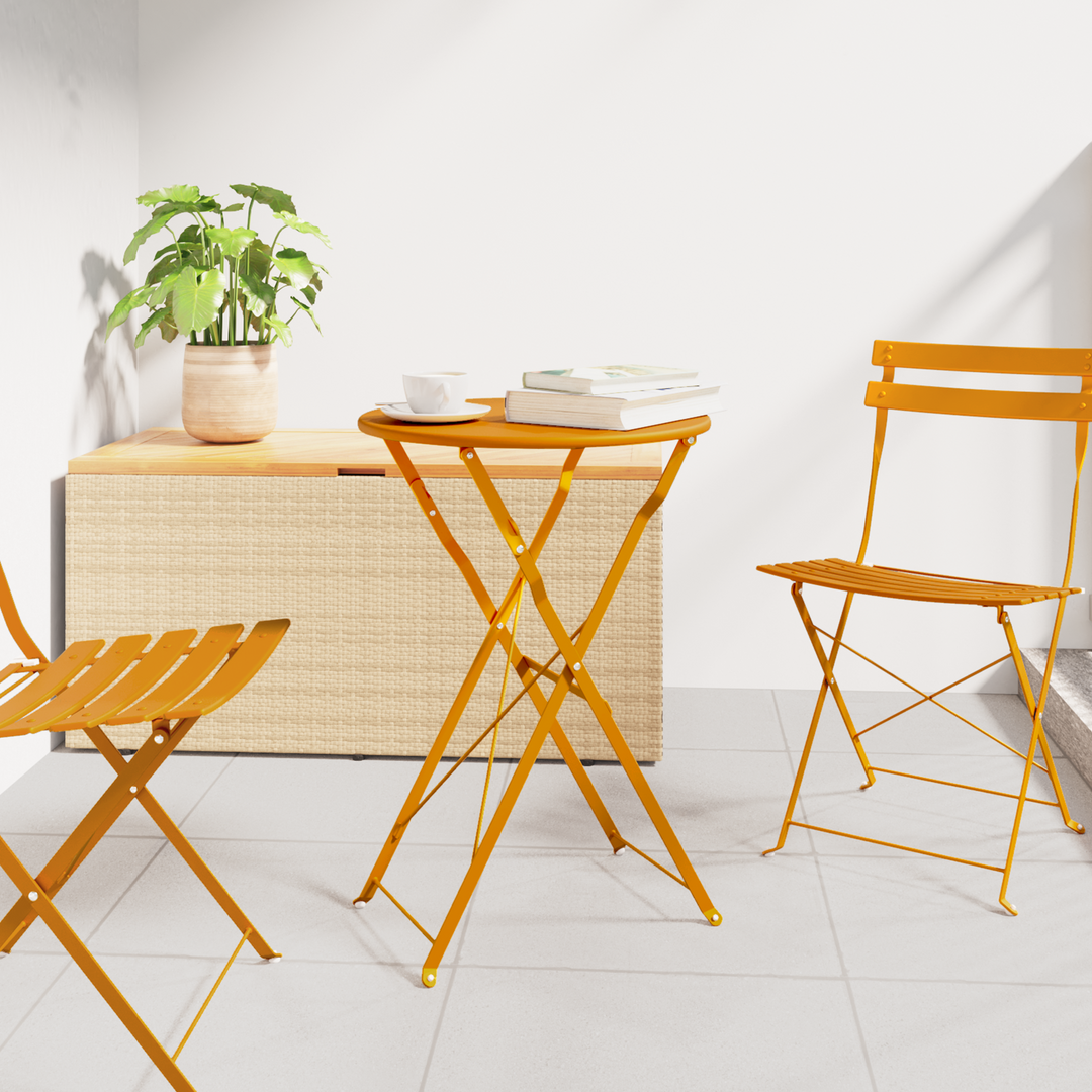 Bistrobord Sennepsgul Ø 50 x 71 cm Pulverlakeret stål