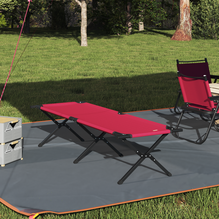 Foldende Camping Seng Rød 193 x 69 x 45 cm Oxford stof