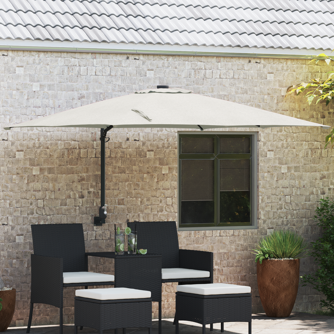 Havesol Sandfarvet 248,5 x 247,5 x 160 cm Polyester og Stål