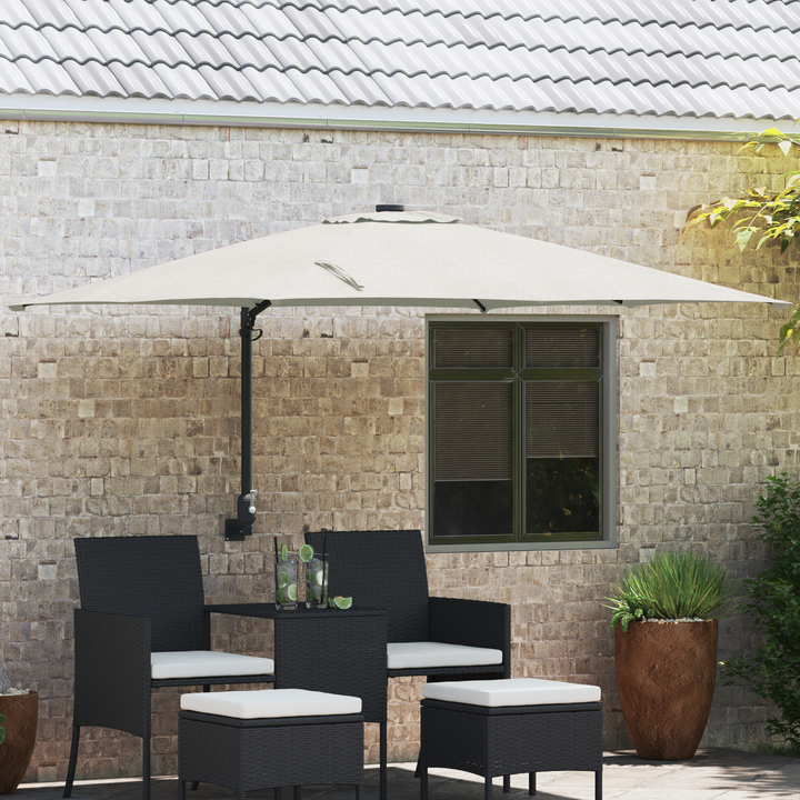 Havesol Sandfarvet 248,5 x 247,5 x 160 cm Polyester og Stål