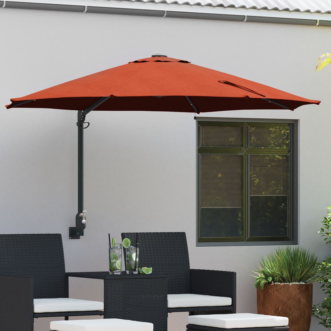 Havesol Terrakotta 248 x 248 x 148 cm Polyester og Stål