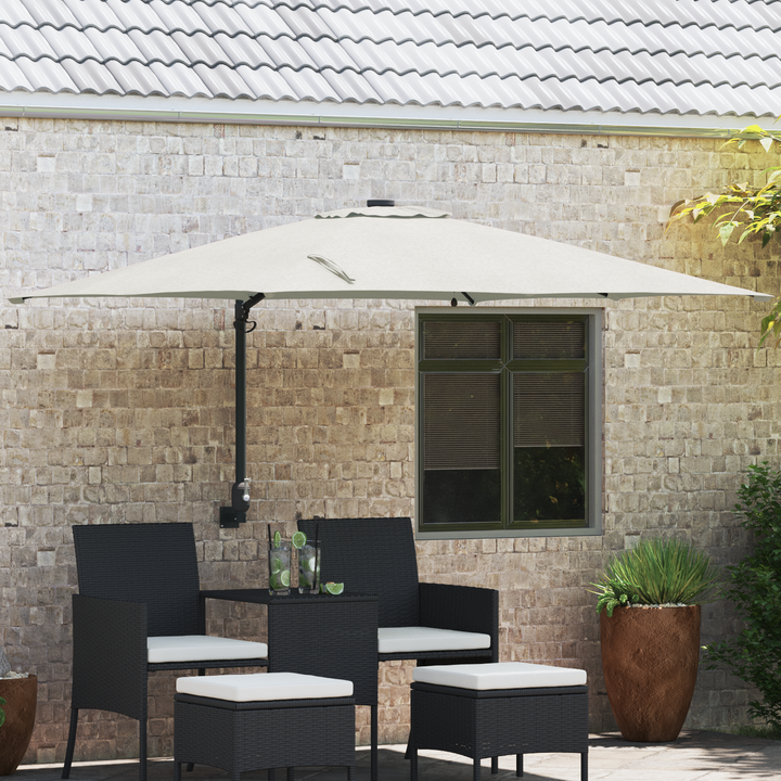 Havesol Sandfarvet 248,5 x 247,5 x 160 cm Polyester og Stål