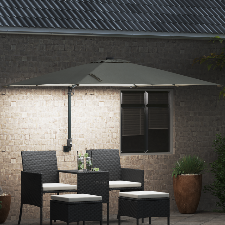 Havesol Sandfarvet 248,5 x 247,5 x 160 cm Polyester og Stål