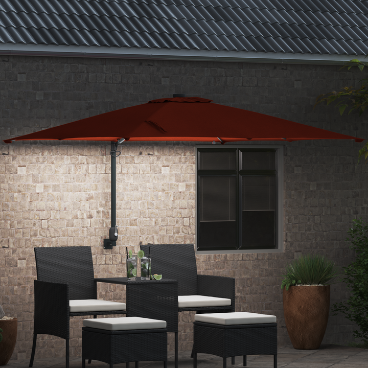 Havesol Terrakotta 248,5 x 247,5 x 160 cm Polyester og Stål