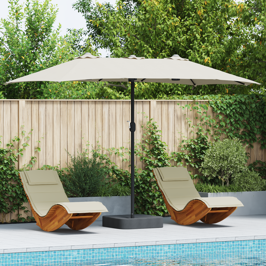 Havesol Sandfarvet 385 x 209 x 244 cm Polyester og Stål