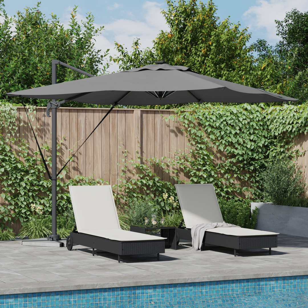 Parasol Antracit 286 x 284 x 270 cm Aluminium og Polyester
